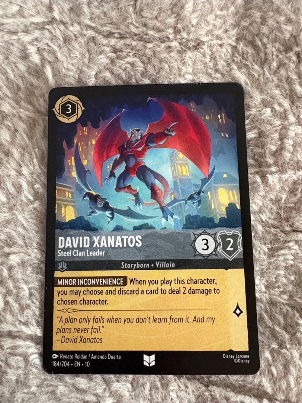 Disney Lorcana David Xanatos 184/204 Whispers from the Well